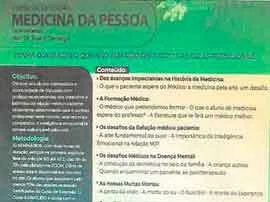 Medicina da Pessoa - Curso de Extensão - Período: março a dezembro de 2023