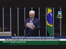 Confrade Gilson Feitosa discursa no Plenário do Congresso Nacional em homenagem aos 80 anos da SBC