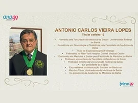 O Prof. Antônio Carlos Vieira Lopes é eleito Membro Titular da Academia Nacional de Ginecologia e Obstetrícia